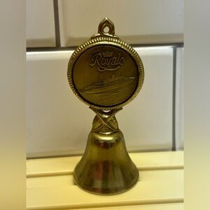 Vintage Star Ship Royale Premier Cruise Line StarShip Souvenir Bell Silver Tone